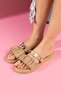 Pearl and Seal Accessory Detailed Strappy Summer Sandals Slippers - 4