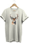 Unisex T-Shirt with Horned Deer Print – Wildlife and Nature Themed Graphic Design