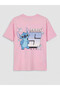 Pink Stitch Printed Girls' T-Shirt - 4