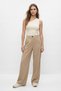 Camel Pens Detail Palazzo Trousers 8378A - 2