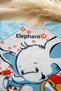 Blue Elephant Character Liquid-Proof Baby Eating and Painting Bib with Sleeves - Blw Compatible Stain-Proof m - 4