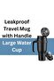 Stainless Steel Tumbler 1.2L 40oz Double Wall Insulated Travel Mug with Handle Lid and Straw, Includes Portable Cooling Fan Attachment, Durable Spill-Resistant for Hot and Cold Drinks - 4