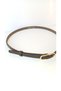 Elegantly Designed 1.5cm Thin Brown Belt with Minimal Buckle, Gold Buckle, Curved Body Belt for Women, Compatible with Trousers, Jackets, Dresses, Shirts - 5