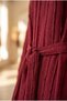 Women's Wrinkled Textured Belted Hijab Dress - 4