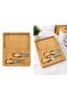 Decorative Bamboo Serving Plate and Cheese Plate