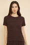 Self Patterned Knitted Sleeveless Top