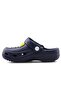 Navy Blue Figured Comfortable Unisex Daily Beach Slippers, Suitable for Garden and Nursery Use - 3
