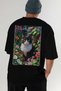 For the Love of Cats 9 Cats Printed Green Oversize T-Shirt 100% Cotton Unisex Cat Lover Premium Design - 7