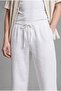 100% Linen Premium Wide Leg Trousers G0855Ax26Sm - 5