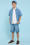 Textured Polo T-Shirt with Short Sleeves - 2