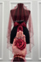 Burgundy Bridal Veil Set, Sparkling Crystal Stone and Pearl Decorations, Henna Night Veil Coverlet 6 Pieces - 5