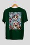 For the Love of Cats 102 Cat Printed Green Oversize T-Shirt 100% Cotton Unisex Cat Lover Premium Design