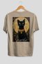 For the Love of Cats 75 Cats Printed Beige Oversize T-Shirt 100% Cotton Unisex Cat Lover Premium Design