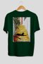 50 Cats for the Sake of Cat Love Printed Green Oversize T-Shirt 100% Cotton Unisex Cat Lover Premium Design