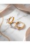 Damelia Zircon Drop Stone Minimal Hoop Steel Xuping Earrings