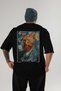 For the Love of Cats 54 Cats Printed Black Oversize T-Shirt 100% Cotton Unisex Cat Lover Premium Design - 2