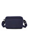 Daily Small Size Waterproof Lightweight Crinkle Fabric Women's Shoulder Bag Navy Blue