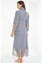 Premium Women's Shawl Collar Jacquard Stylish Elegant Natural Bamboo Cotton Dressing Gown - 6
