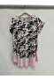 Powder Italian Camouflage Pattern Short Sleeve Midi Length Viscose Dress Size 40 - 44