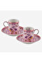 Ballerina Pink Porcelain Coffee Cup Set with Music Box 120 ml - 3