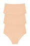Women's High Waist Cotton Slip Panties 3-Pack Skin-Friendly Fabric