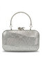 Varol 744 Box Snake Women's Evening Dress Bag Silver - 3