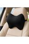 Neck Support Pillow Memory Foam, Ergonomic Headrest Cushion for Car and Office Use, Cervical Spine Pillow, Neck Pain Relief Cushion for Driving, Breathable Travel Pillow (Black)