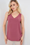 Women's V-Neck Zero Sleeve Blouse 1450 - D.Dried Rose