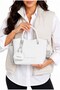 Alessia Charmlı Medium Size Soft Leather Look Large Volume Gray Women's Hand and Crossbody Bag - 4