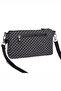Daily Small Size Waterproof Crinkle Fabric Women's Phone and Messenger Bag Black/White - 3
