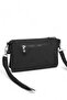 Daily Small Size Waterproof Crinkle Fabric Women's Phone and Messenger Bag Black - 3