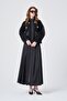 Women's Top Mesh Bottom Taffeta Skirt Set Black 31372 - 2