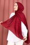 Zigzag Pattern Jacquard Shawl Series Claret Red - 2