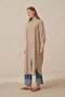 Beige-Brit Detail Long Tunic - 2