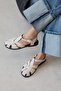 Lesa Women's Flat Sole Suede Sandals Beige