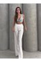 Women's High Waist White Loose Wide Leg Jersey Trousers Comfortable Fit Stylish Palazzo Pants - 6