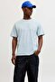 تي شيرت رجالي من JJESOHO باللون الأزرق السماوي SS CREW NECK NOOS رمز الموديل: 12278787Celestial