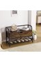 33-Inch Entryway Storage Bench, Vintage Shoe Rack with Storage Box, Shoe Organizer with Lift-Up Lid for Entryway, Bedroom, Closet - 6