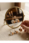 Women's Miniature Coffee Cup and Croissant Design Dangle Earrings - 7