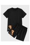 Unisex T-Shirt Shorts - T-Shirt with Shorts Bottom Top Set Elemek Usa Printed
