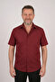 Men's Dad Burgundy Classic Cut Short Sleeve Shirt - 2