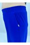 Plus Size Belted High Waist Lycra Balloon Cut Elastic Leg Sandy Fabric Women's Trousers - 5