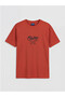 Orange Crew Neck Printed Boy's T-Shirt - 5
