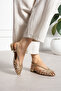Rozalyn Satin Satin Detailed Round Toe Thick Heel Women's Sandals Ballet Flats - 2