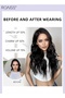 4Pcs Clip in Wavy Hair Extensions, Invisible Adjustable Long Synthetic Heat Resistant Hairpieces for Women Girls(50cm,Brown Black) - 2
