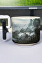 كوب سيراميك فاخر مطبوع عليه Skyrim (قطعة واحدة) على شكل حرف T بمقبض أسود خاص V2T