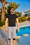 Men's Tesettür Pool and Sea Shorts Water Repellent Quick Dry Underwear Swim Trunks Gray - S2505-1 - 3