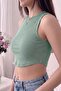 Women's Camisole Hollow Out Fitted Crop Top Tank Top - 2