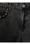 Vizyon New Season High Waist Staple Detailed Women's Jean Shorts - 7