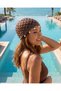 Pearl Detailed Knitted Beach Bandana / Pearl Embroidered Crochet Women's Beach Hair Accessory